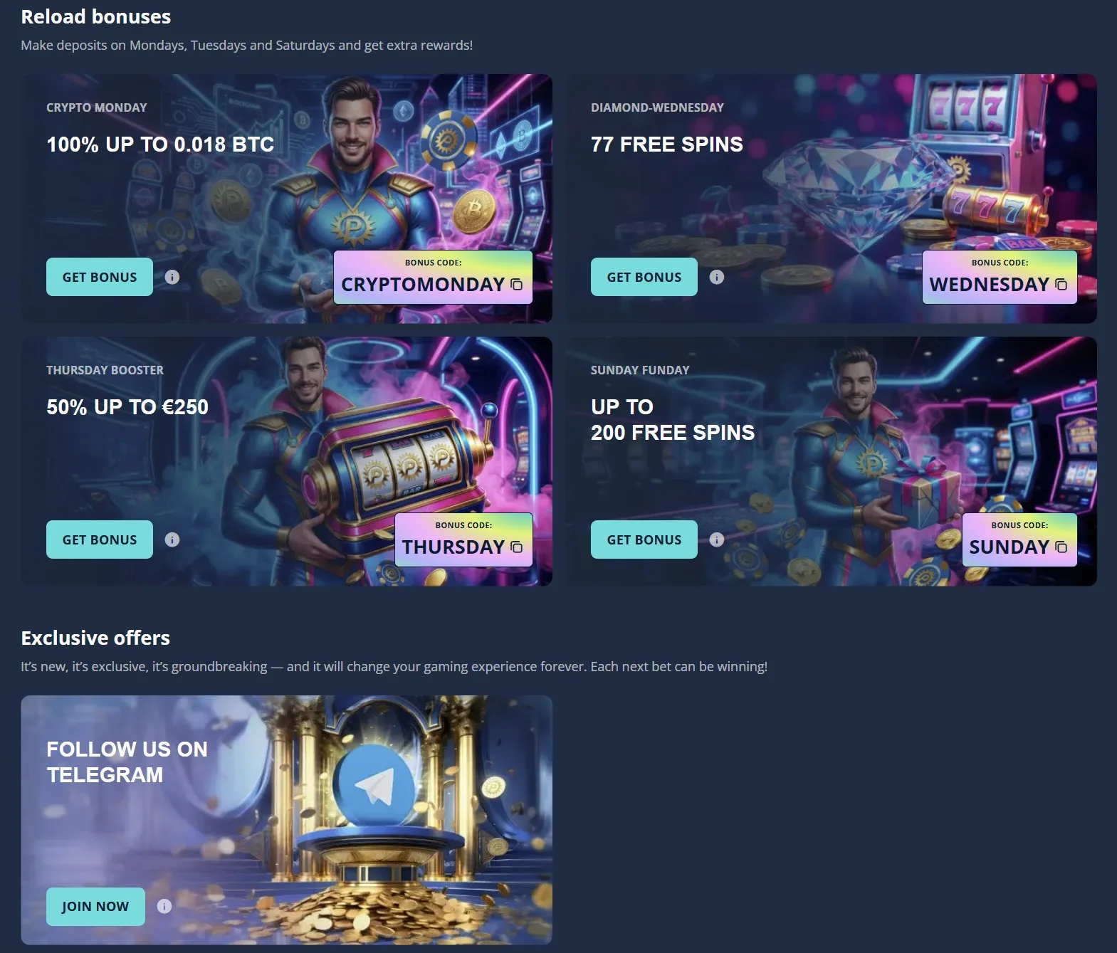 Platincasino promotion overview