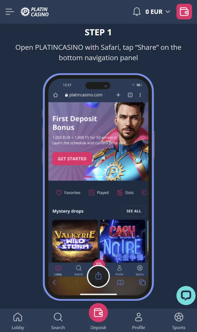 Browser home-screen installation on mobile devices