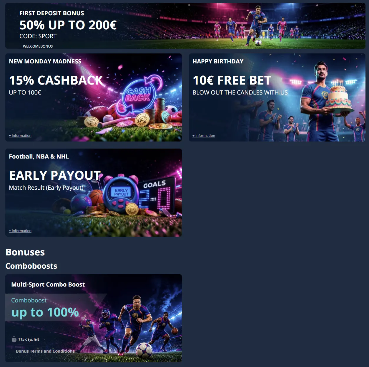 Promozioni dedicate alle scommesse sportive